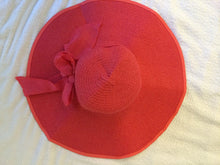 Load image into Gallery viewer, Stylish Bowknot Embellished Wide Brim Stripy Straw Hat