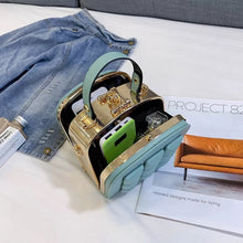 Load image into Gallery viewer, METAL SQUARE PU LEATHER CHAIN BOX HANDBAG