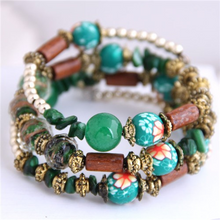 Load image into Gallery viewer, Blue Beads and Seashells Bracelets