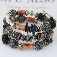 Load image into Gallery viewer, Blue Beads and Seashells Bracelets